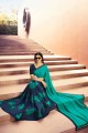 Traditional Navy blue Georgette Saree