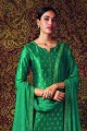 Aqua green Silk Eid Pakistani Suit
