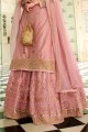 Light pink Soft net Eid Lehenga Suit