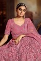 Divine Pink Soft net Wedding Lehenga Choli