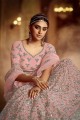Stylish Pink Soft net Wedding Lehenga Choli