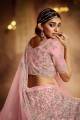 Stylish Pink Soft net Wedding Lehenga Choli