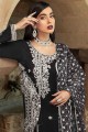 Black Faux georgette Eid Pakistani Suit
