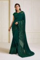 Enticing Green Lycra Wedding Saree
