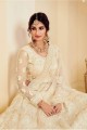 Ravishing Off white Net Wedding Lehenga Choli