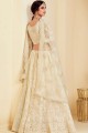 Ravishing Off white Net Wedding Lehenga Choli