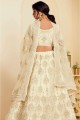Stylish Off white Net Wedding Lehenga Choli