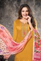Golden Cotton Eid Pakistani Suit