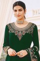 green Faux georgette Eid Pakistani Suit