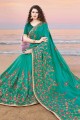 Splendid Rama green Silk Saree