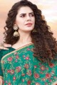 Splendid Rama green Silk Saree