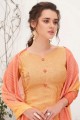 Light orange Cotton Eid Palazzo Suit