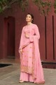 Pink Jacquard and silk Eid Palazzo Suit