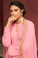 Pink Jacquard and silk Eid Palazzo Suit