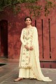 Cream Jacquard and silk Eid Palazzo Suit