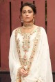 Off white Jacquard and silk Eid Palazzo Suit
