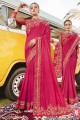 New Pink Silk Saree