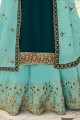 Rama green Faux georgette Eid Sharara Suit