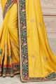 Stunning Yellow Silk Saree