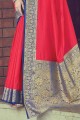 Gracefull Red Silk Saree