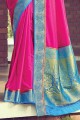 Latest Ethnic Pink Silk Saree