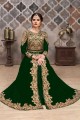 Green Faux georgette Eid Anarkali Suit