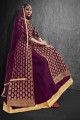 Wine purple Silk Eid Anarkali Suit