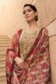 Khaki brown Cotton Eid Palazzo Suit