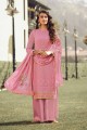 Onion pink Georgette Palazzo Suit