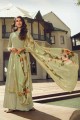 Olive green Georgette Palazzo Suit