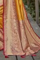 Yellow Silk  South Indian Saree