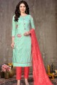 Sky blue Cotton Eid Pakistani Suit