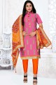 Pink Cotton Salwar Kameez