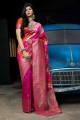 Pink Banarasi silk  Saree