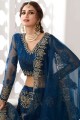 Attractive Blue Net Lehenga Choli