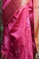 Trendy Pink Silk South Indian Saree