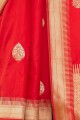 Indian Ethnic Red Silk Banarasi Saree