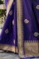 Traditional Royal blue Banarasi raw silk Saree