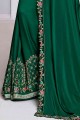 Green Barfi Silk  Saree