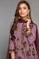 Purple Georgette Salwar Kameez