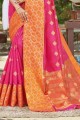 Impressive Pink Silk Saree