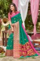 Ravishing Rama Green Silk Saree