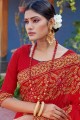 Charming Red Silk Saree