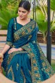 Charming Blue Silk Saree