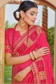 Adorable Pink Silk Saree