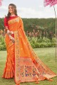 Orange Silk  South Indian Saree