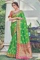 Pretty Green Silk South Indian Saree