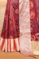 Excellent Pink Silk South Indian Saree