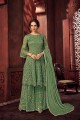 Green Net Sharara Suit
