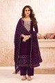 Wine purple Georgette Eid Pakistani Suit